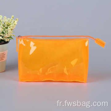 Sac de maquillage de poche d&#39;emballage PVC Clear imperméable imprimé